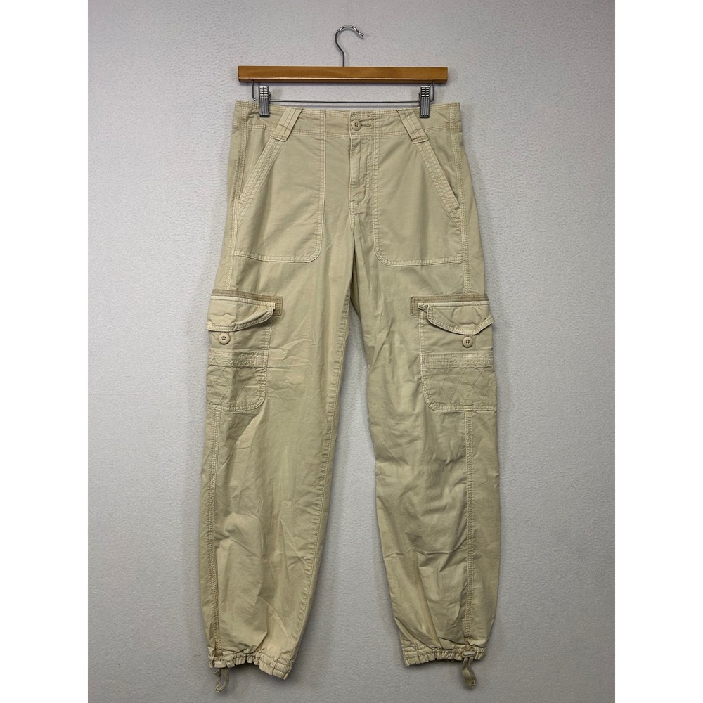 Utility Gorpcore American Eagle Womens 2 Khaki Tan Stretch Cargo Pants